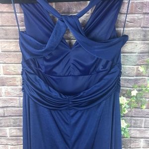 Blue strappy back dress